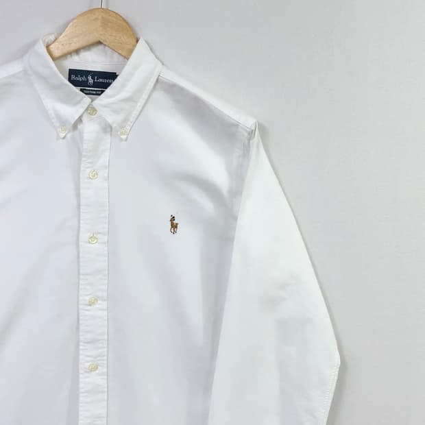 100 폴로 옥스포드 화이트 셔츠