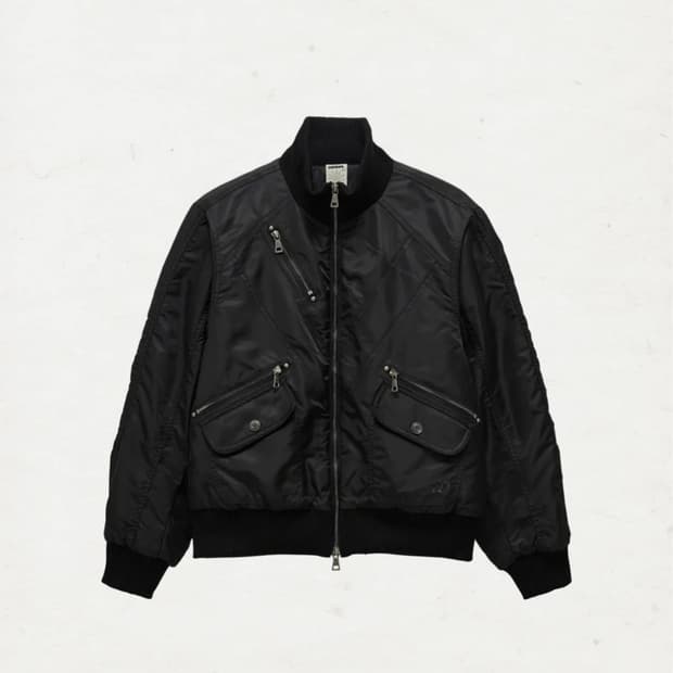 단델 DD cropped studded MA-1 jacket 검정3사이즈