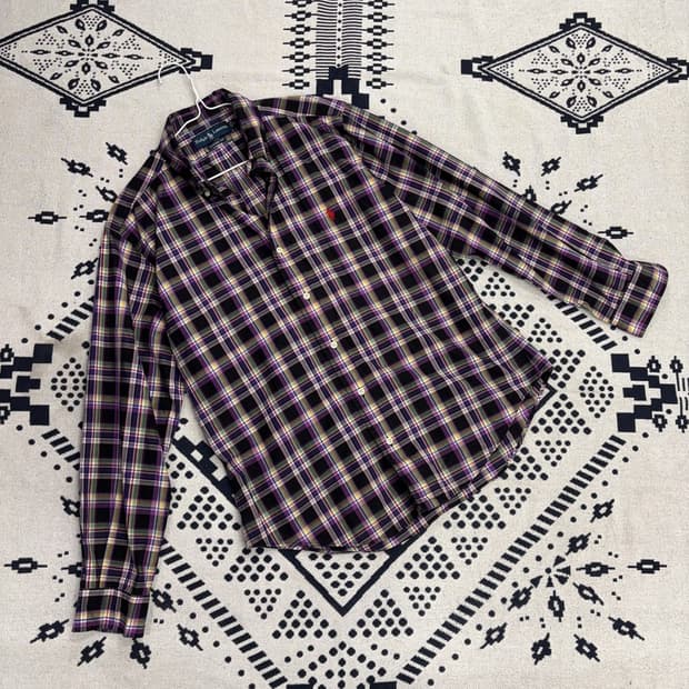 폴로 랄프로렌 클래식핏 빈티지 체크 셔츠 L P00045