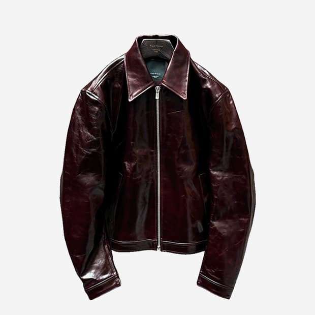 언더마이카 25SS 코도반 이펙트 크롭 이지라이더 자켓 레드