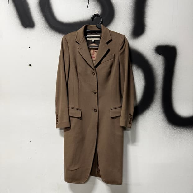 폴 스미스 100% 울 블렌딩 발마칸 맥시 롱 코트