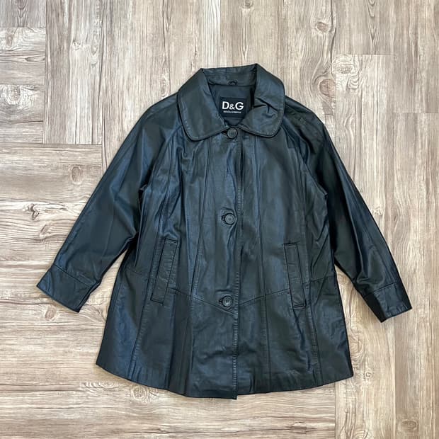 D&G (dolce&gabbana) 플레어 가죽 자켓