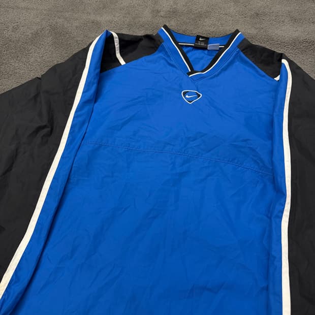 [ 정품/XL ] 나이키 스우시 올드스쿨 브이넥 바람막이 웜업