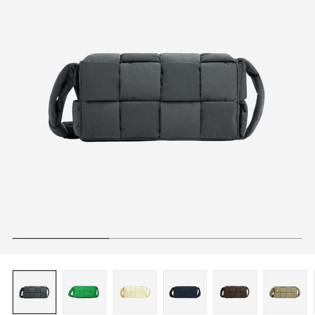 보테가베네타 패딩백 카세트백 썬더 그레이