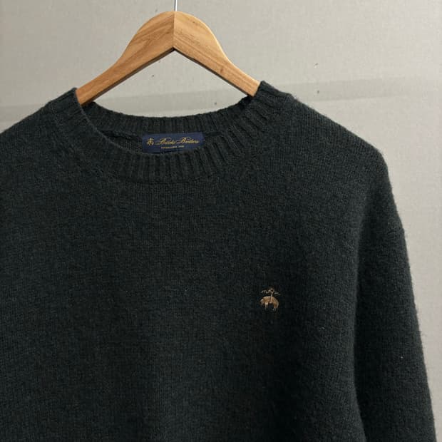 브룩스브라더스 딥그린 울 니트