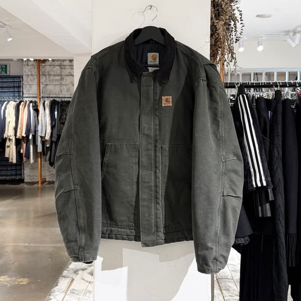 칼하트 모스 그린 J22 덕 디트로이트 자켓