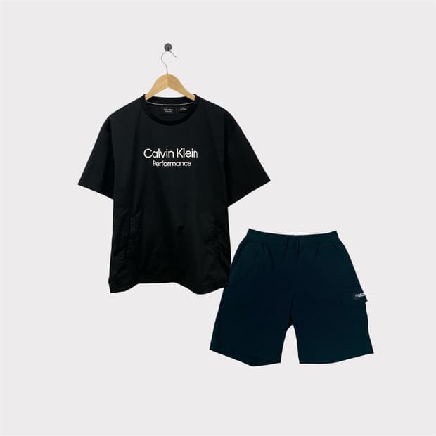 캘빈클라인CK 우븐 티셔츠 카고바지 셋업 L 