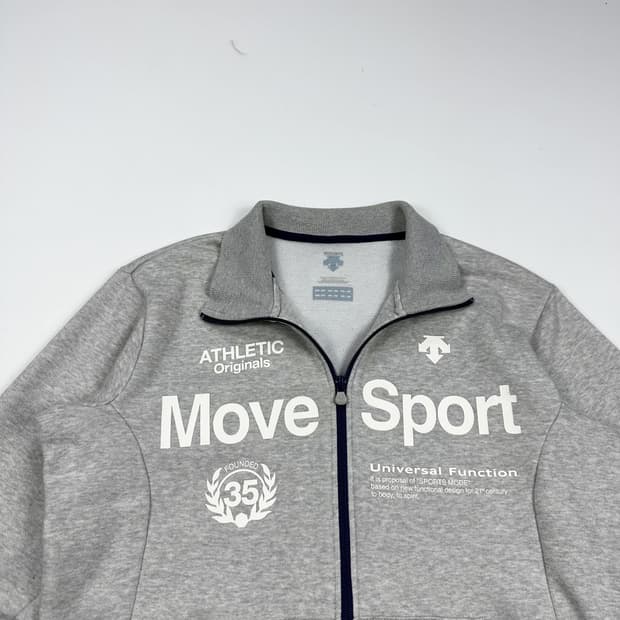 데상트 어센틱 그레이 코튼 트랙탑 져지 (실측 M)