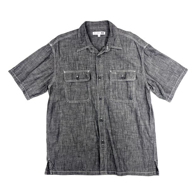 ( JW 앤더슨 X 유니클로 ) 샴브레이 반팔 셔츠