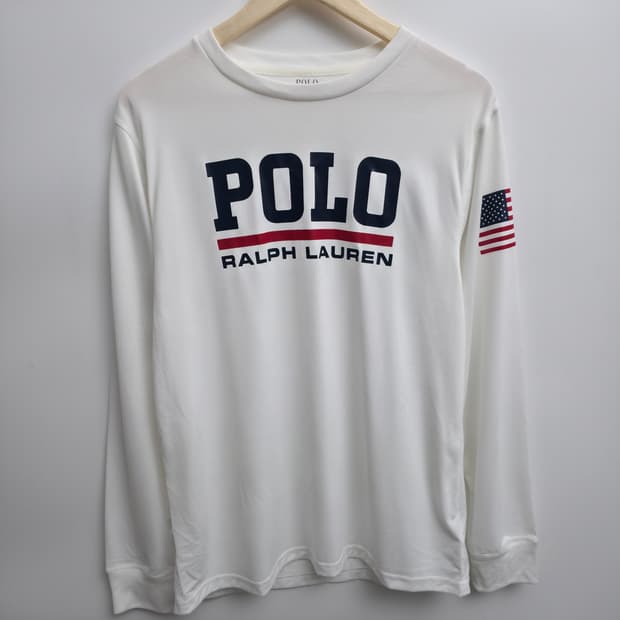 [S] 폴로 랄프로렌 성조기 화이트 롱슬리브
