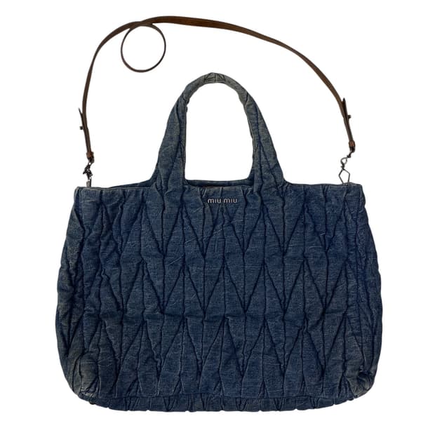 miumiu 미우미우 y2k 데님 마테라쎄 보부상 3way