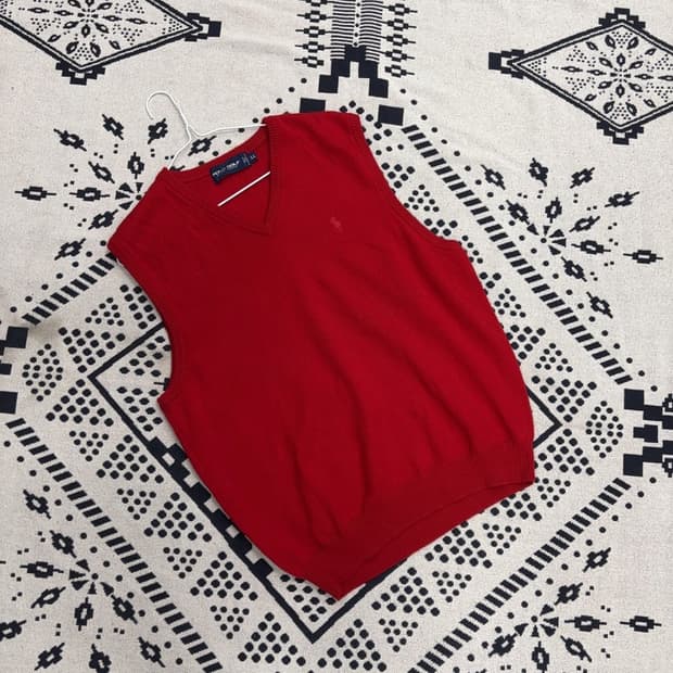 폴로 랄프로렌 골프 울 니트 조끼 베스트 L P00050