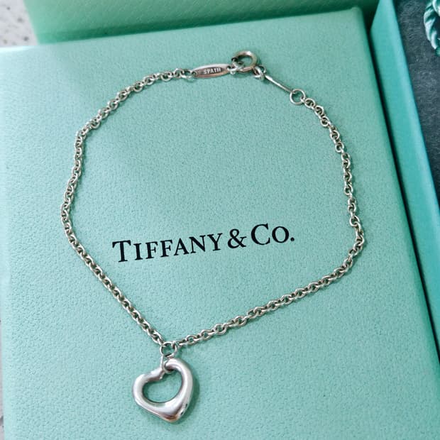 티파니앤코 엘사퍼레티 오픈하트 팔찌 [약 18.5cm] [정품/풀세트]