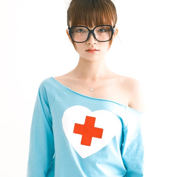샵페어리 Cherish heart cut off t-shirt(mint)