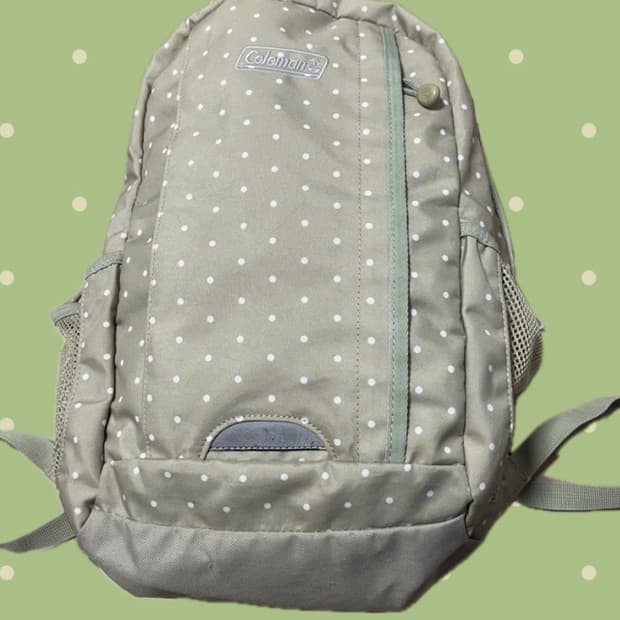 Coleman Khaki dot backpack 