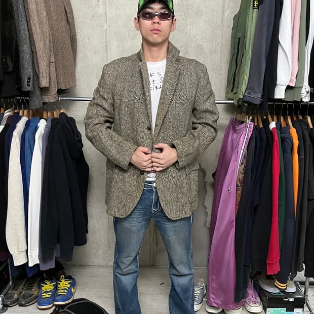 80s HARRISTWEED WOOL JACKET