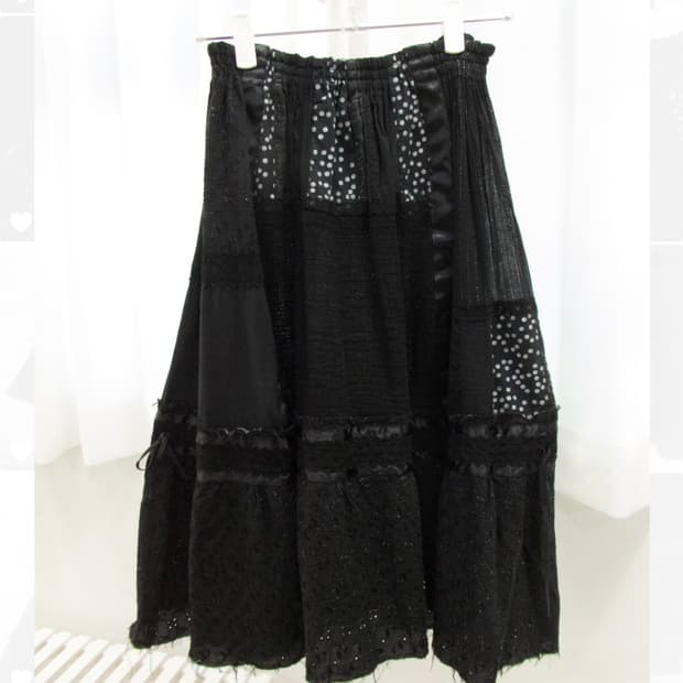 Gomme 고무 패치워크 스커트