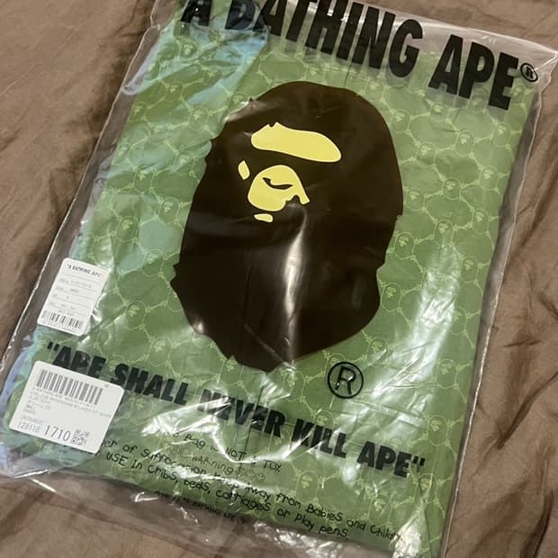 베이프 모노그램 후드집업 그린 사이즈L