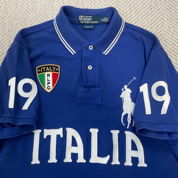 폴로랄프로렌 이탈리아 럭비 카라 반팔티셔츠
