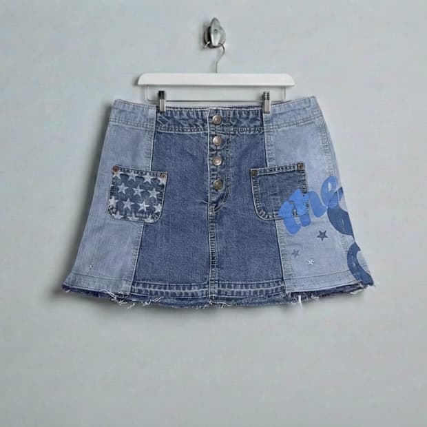 [Hysteric Glamour] 별 자수 데님 미니 스커트