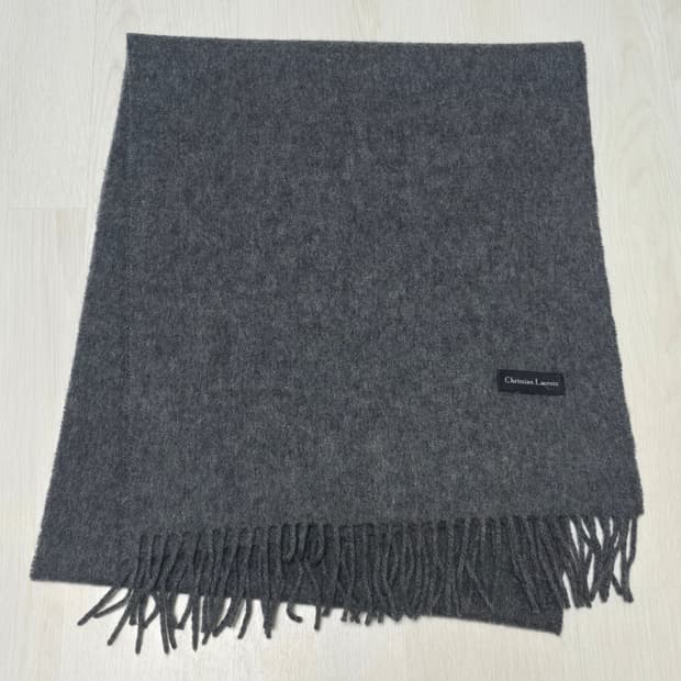Christian Lacroix 캐시미어 혼방 다크그레이 머플러