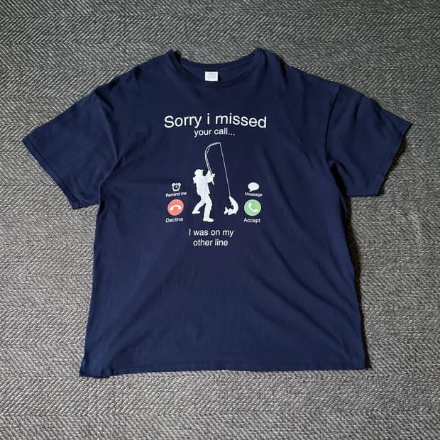 00s Fishing Parody T-shirt (2XL)