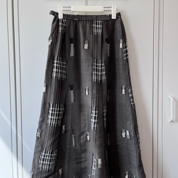 Vintage 패치워크 롱 스커트