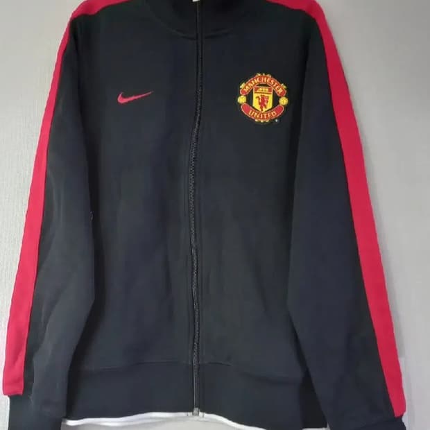 나이키 맨유 검빨 블랙 트랙탑 저지 져지집업 95/M