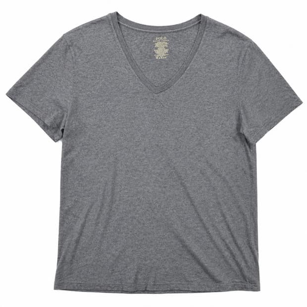 폴로 랄프로렌 그레이 V넥 반팔티 M
