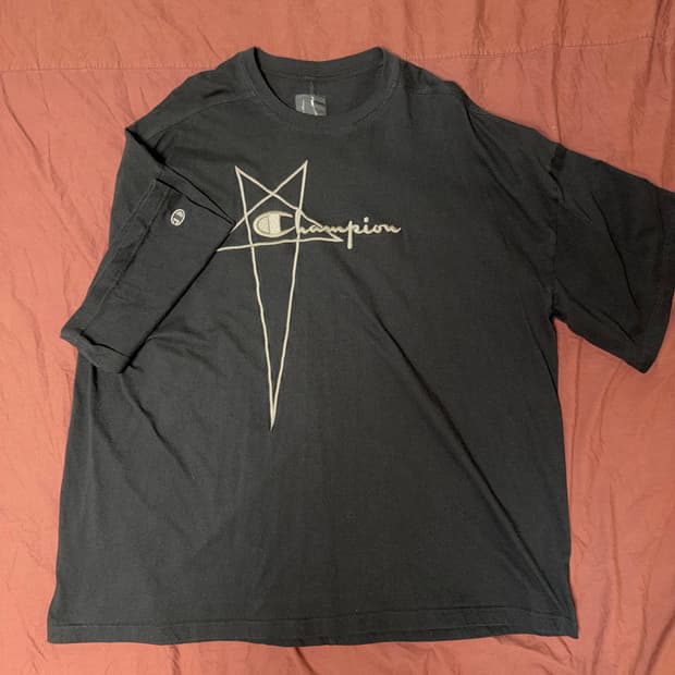 릭오웬스 x 챔피온 반팔티