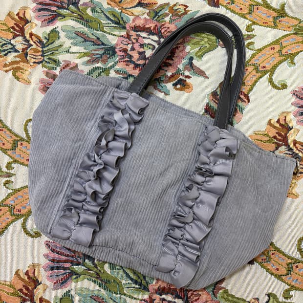 Afternoontea wardrobe 그레이 레이스 숄더백