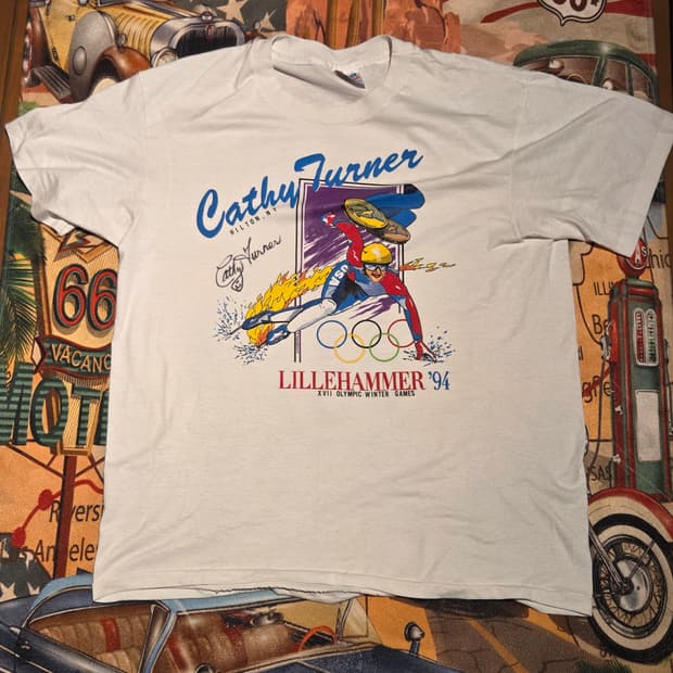90's 릴레함메르 동계올림픽 그래픽 빈티지 티셔츠
