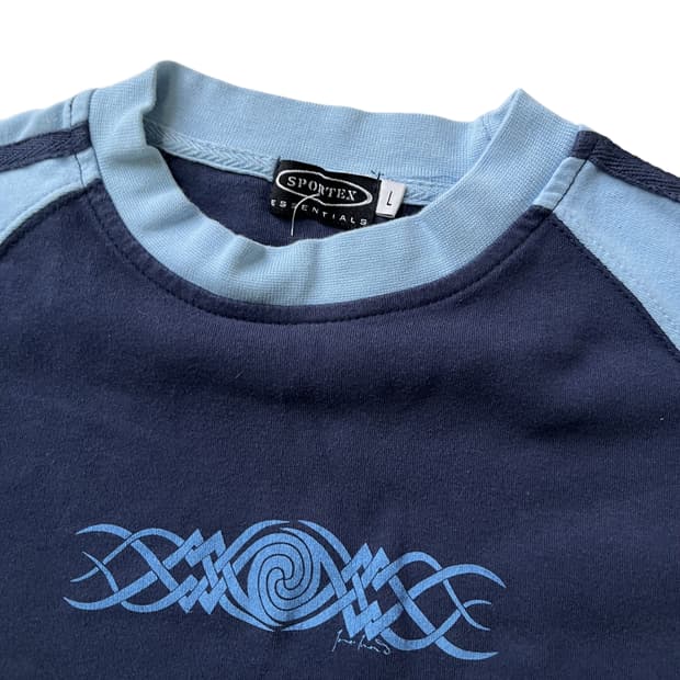 00s Ireland Vintage raglan surfer top