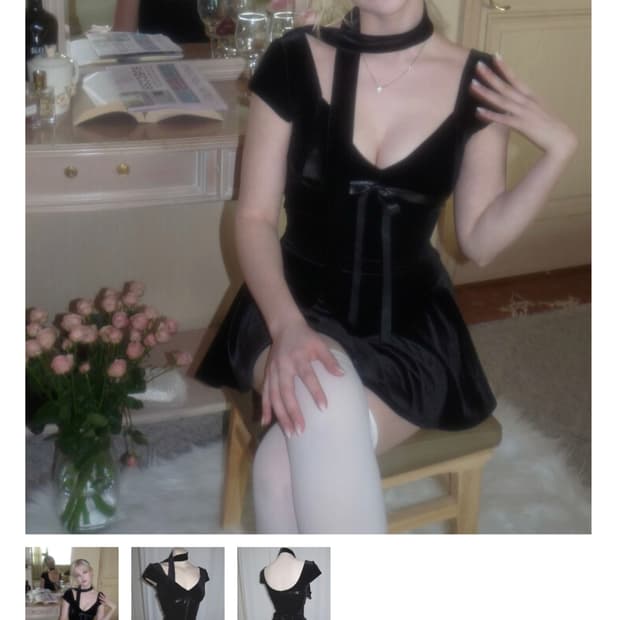 엔젤넘버555 velvet flare dress