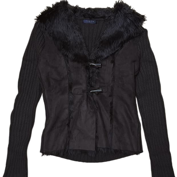 빈티지 무스탕 가디건 아우터 모리걸 갸루