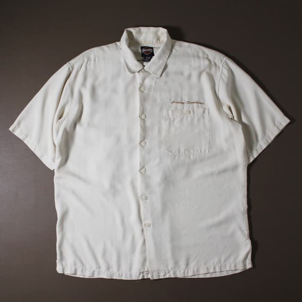 Harley-Davidson 할리 데이비슨 실크 모터사이클  반팔 셔츠 