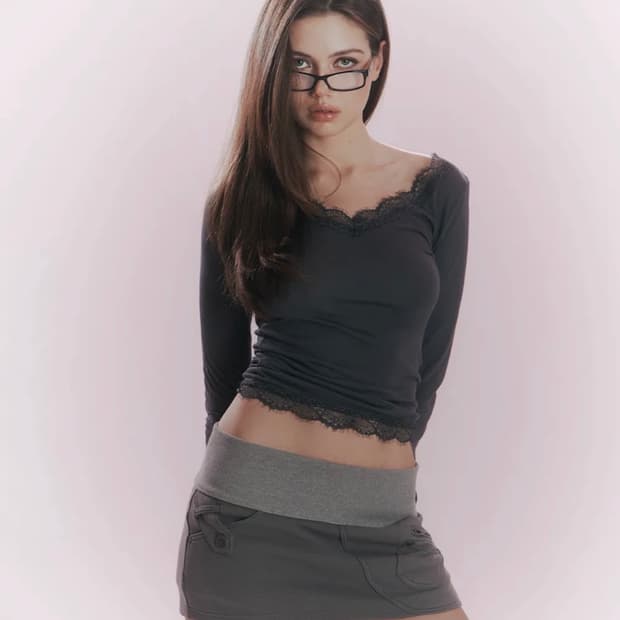 미개봉) 플리즈노팔로우 카레나 사이드 포켓 미니 스커트 그레이