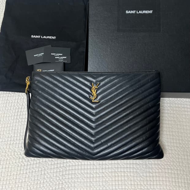 (스트랩 포함 풀구성) 입생로랑 마틀라세 클러치백