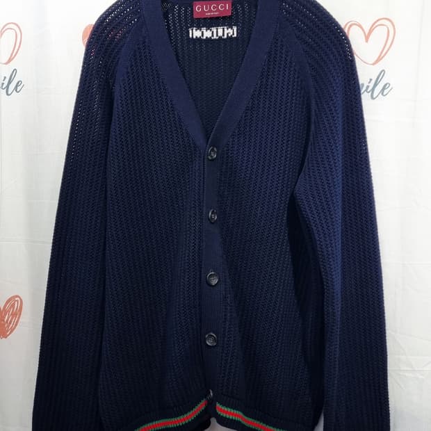 정품) 구찌  코튼 니트 가디건 