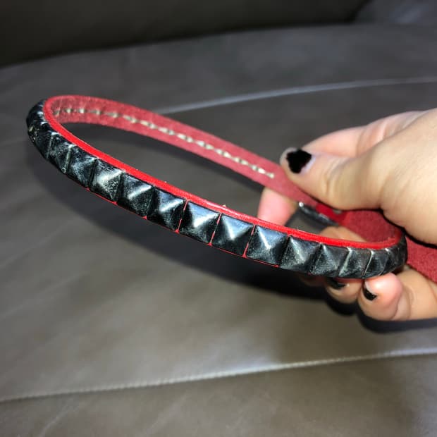 레드 스터드 펑크 초커