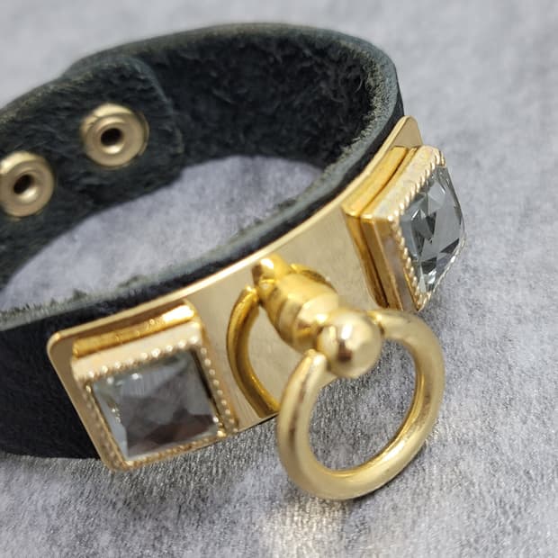 stud leather bracelet