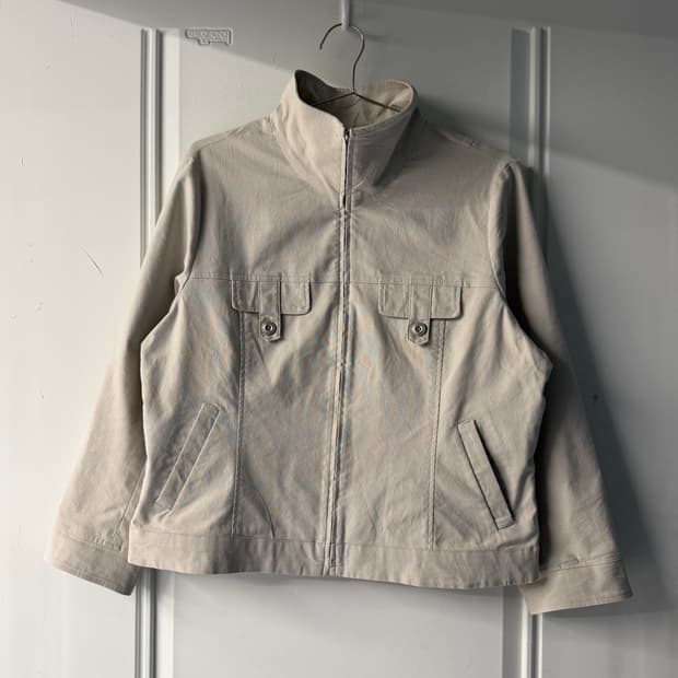 일본빈티지 샌드베이지 하이넥 자켓
