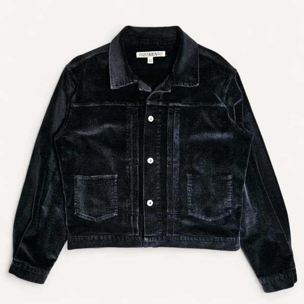 [M(105)][파르티멘토] 워시드 코듀로이 트러커 자켓 다크 네이비