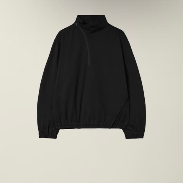 M) 누마레 EE 커브드 하프 집업 블랙