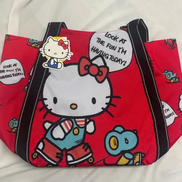 산리오 헬로키티 레드 벌룬 토트백 숄더백 여행용 가방