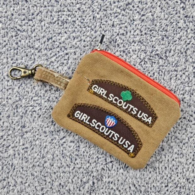 핸드메이드 리워크 커스텀 패치드 키링 월렛 (12X10) / 10725