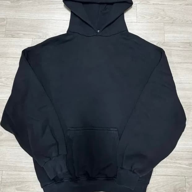 Velour Garments 450GSM 후드티 블랙 L