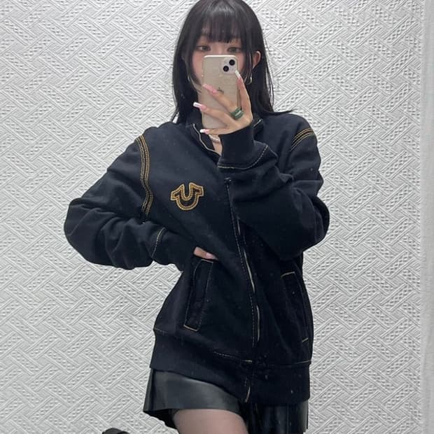 트루릴리전 빈티지 레트로 스트릿 키치 스티치 집업 L C12421