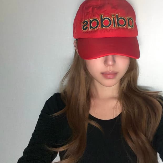 [희귀템] 빈티지 아디다스 캡 모자(레드)