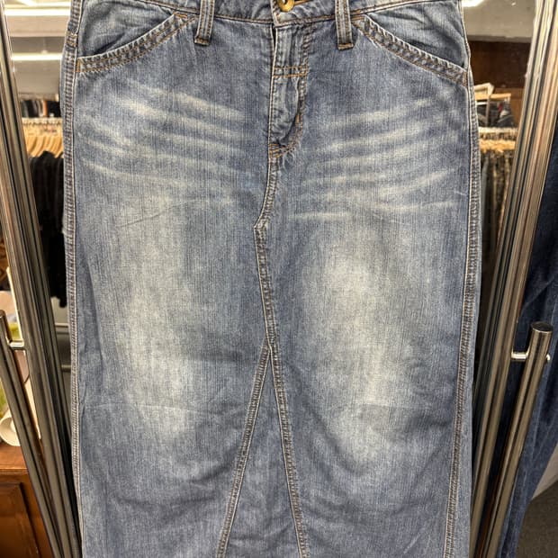 japanese vintage 데님 롱스커트